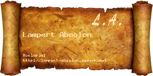 Lampert Absolon névjegykártya